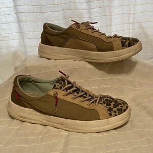 Hey Dude Brown Leopard Women's Sneakers